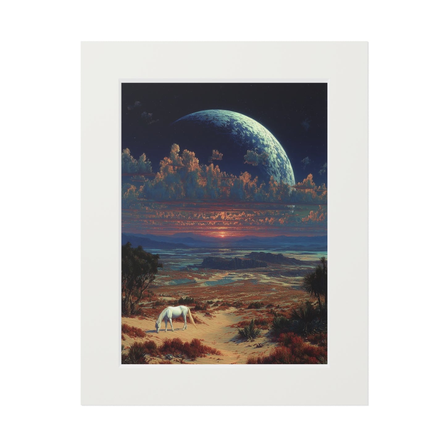 Surreal Moonlit Landscape Fine Art Print