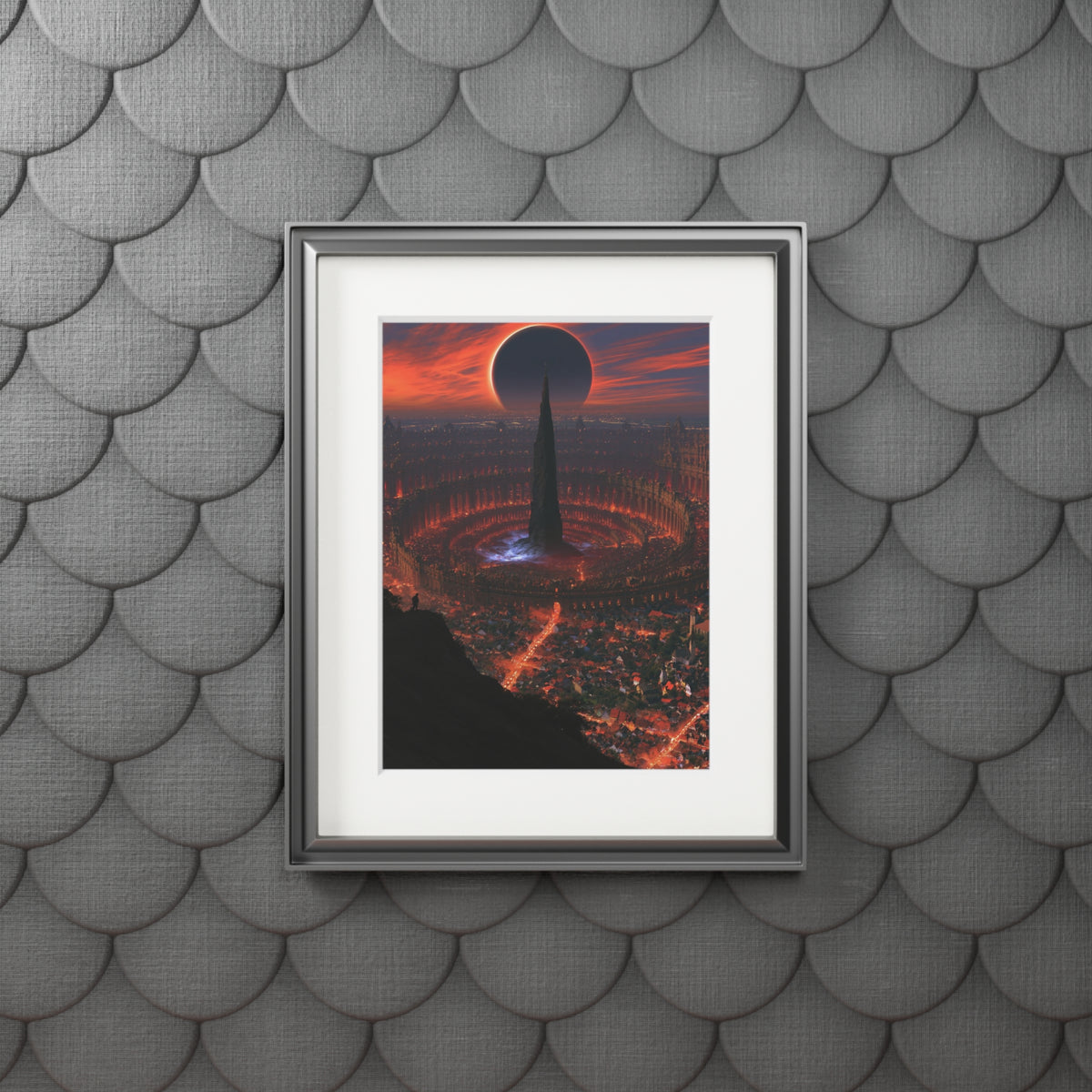 Surreal Eclipse Cityscape Fine Art Print