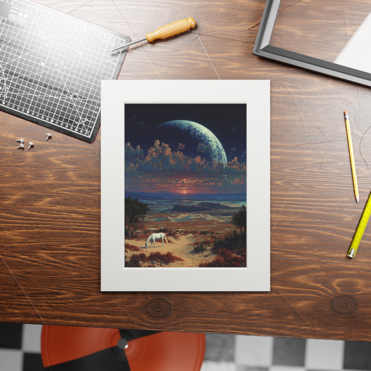 Surreal Moonlit Landscape Fine Art Print