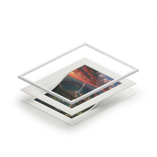 Sunset Colosseum Scene Fine Art Print