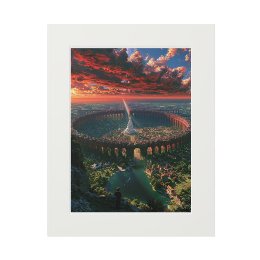 Sunset Colosseum Scene Fine Art Print