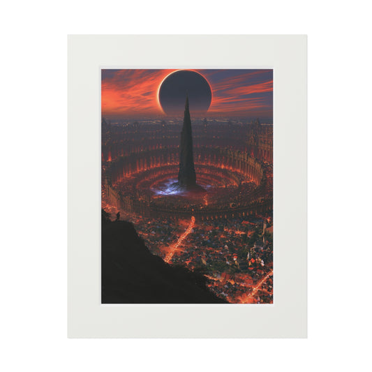 Surreal Eclipse Cityscape Fine Art Print